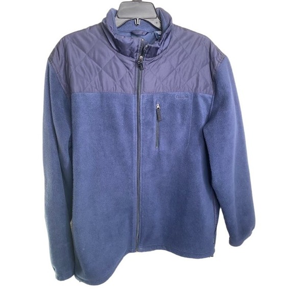 Chaps men’s Navy-Blue fleece coat/jacket, size large - Picture 1 of 6